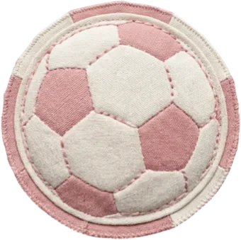 Motiv Fußball in Stick-Optik