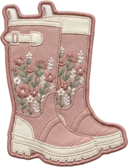 Motiv Gummistiefel in Stick-Optik